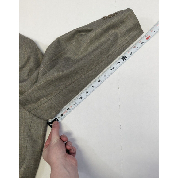 Pendleton Wool Blazer Men Size 40R Gray Windowpane Sports Coat Jacket - Picture 11 of 13